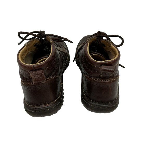 Born Pebbled Leather Lace Ankle Boots Womens 8 Stitched Detailing - Picture 6 of 12